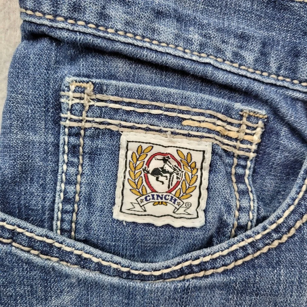 Cinch Jeans Mens 32x30 Blue Denim Straight Leg Western Workwear MB63734 001